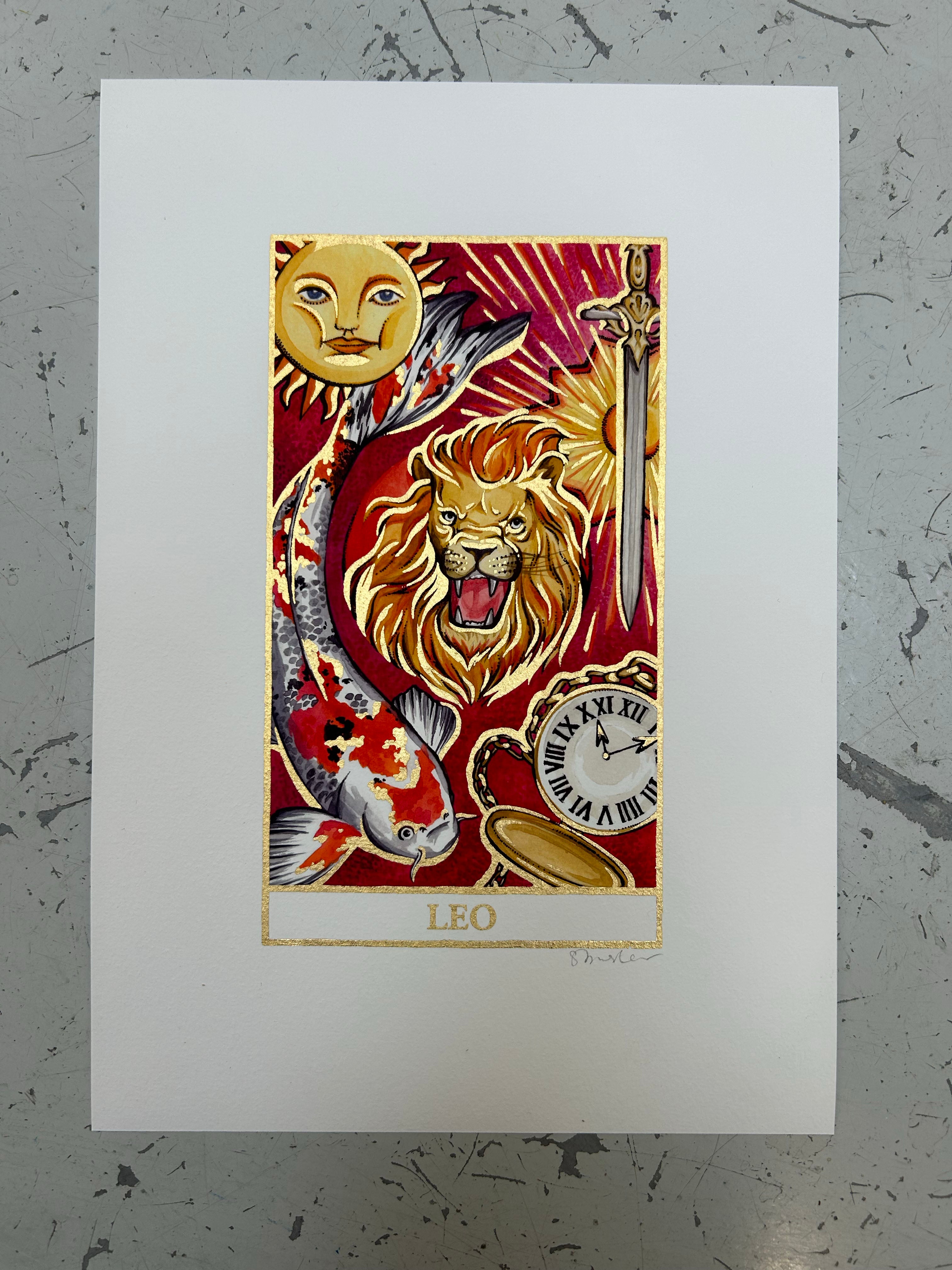 LEO Zodiac Tarot Artwork