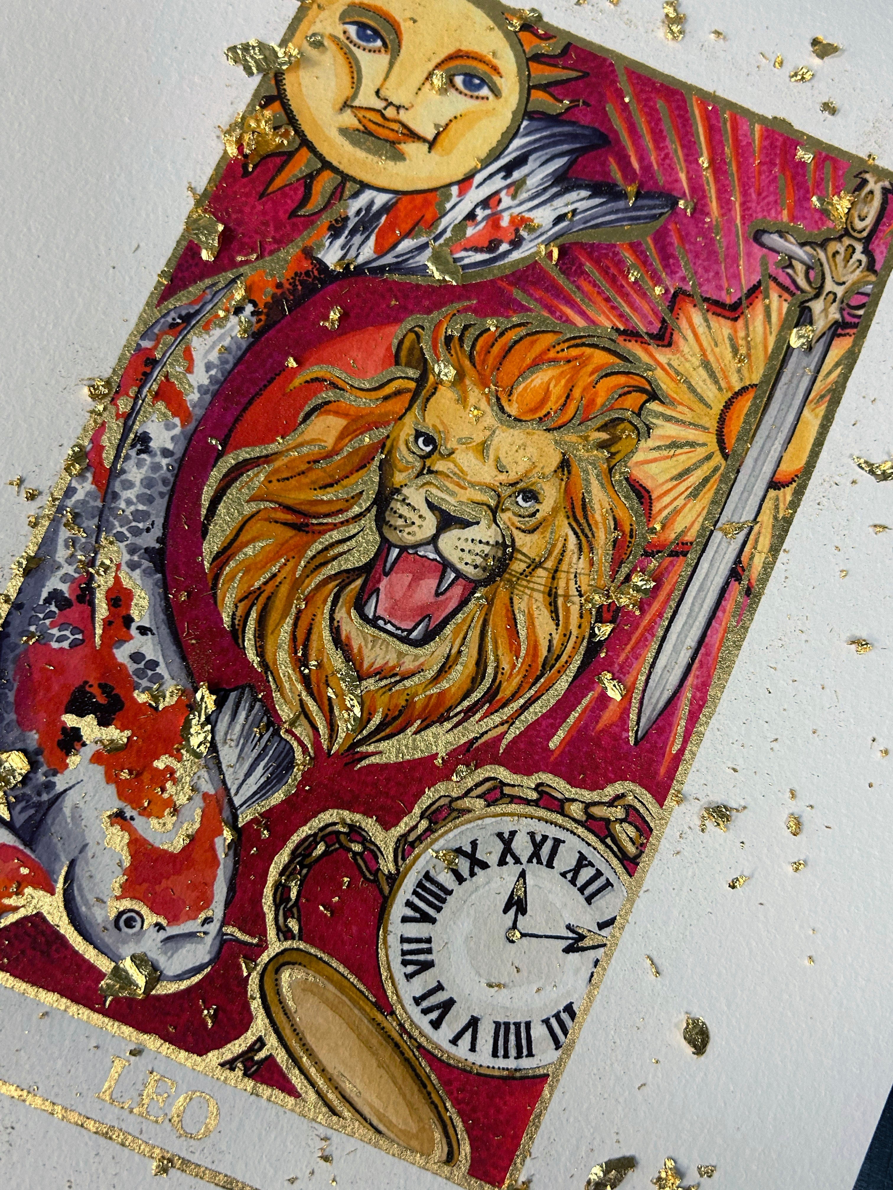 LEO Zodiac Tarot Artwork