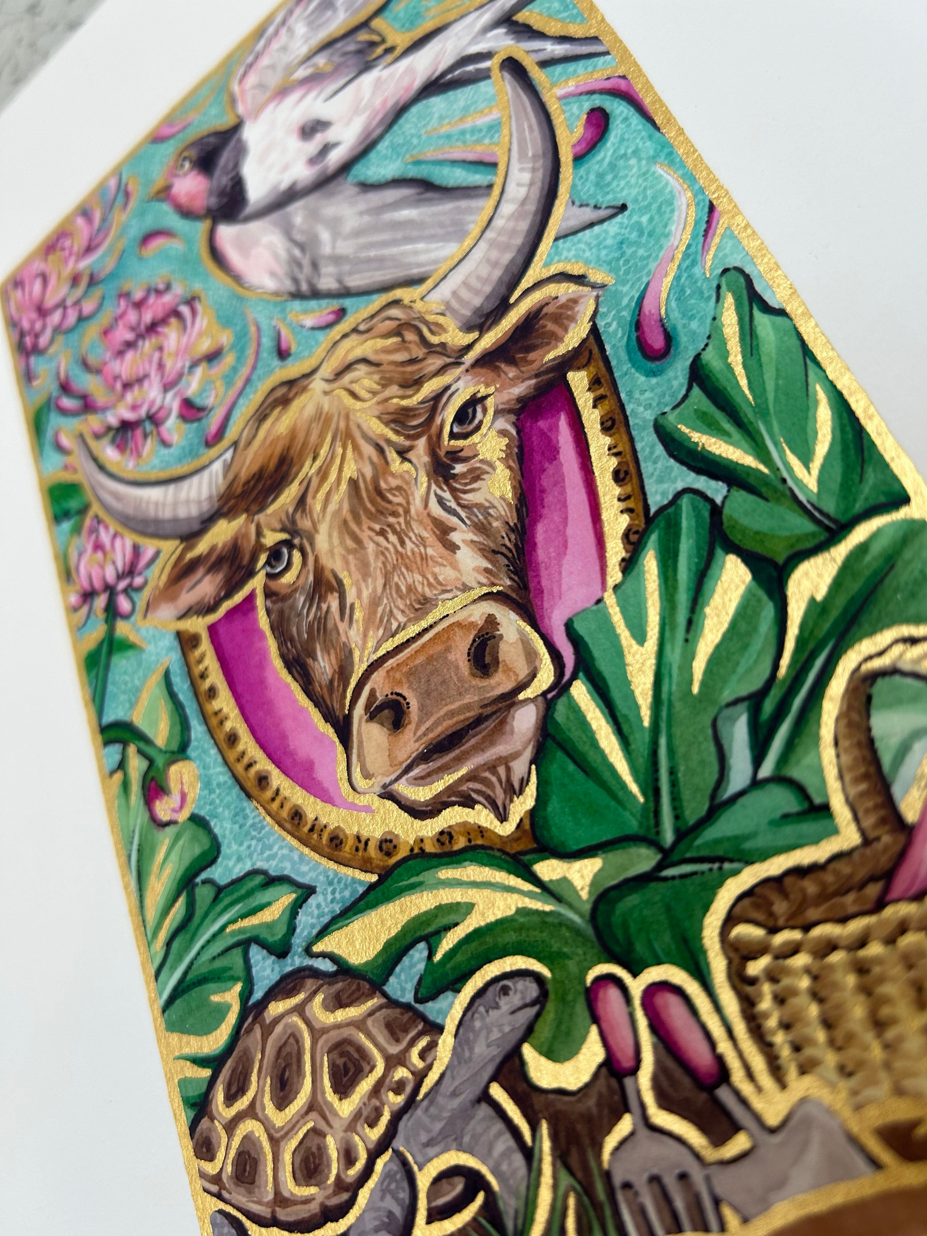 TAURUS Zodiac Tarot Artwork