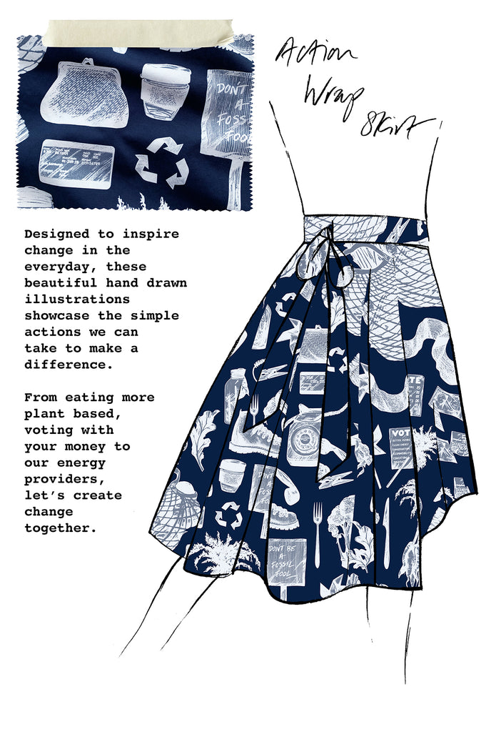 Bespoke Wrap Skirt in Organic Cotton / Hemp