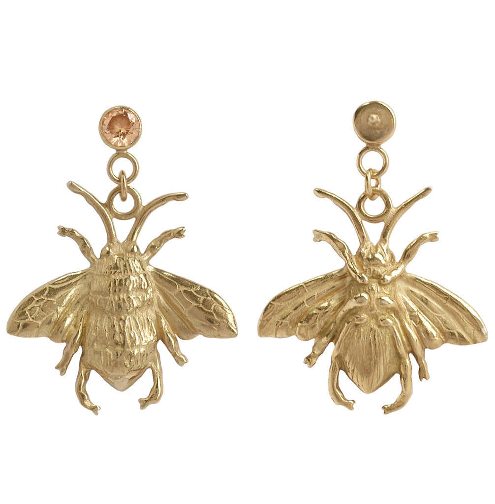 Gung Ho Signature Bee Studs in Gold