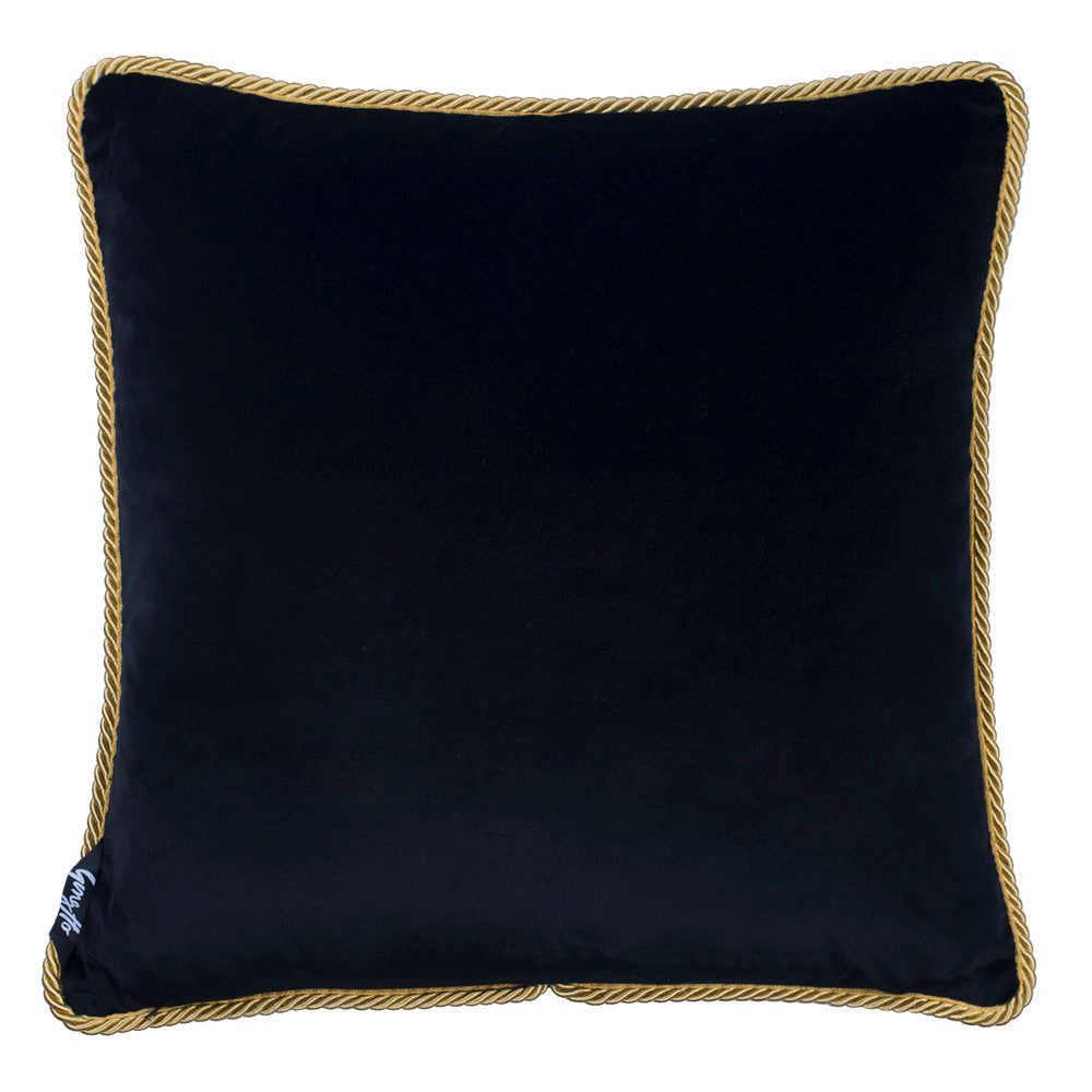 Embroidered Velvet Bee Cushion
