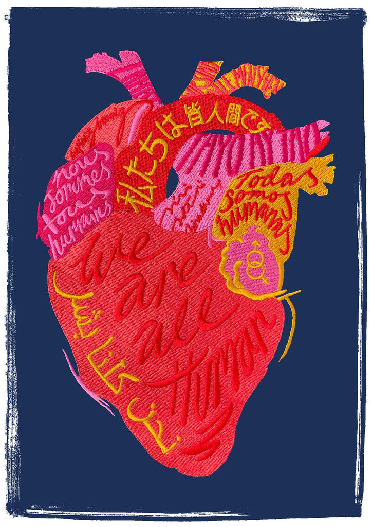 We Are All Human Limited Edition A3 Print (Heart)