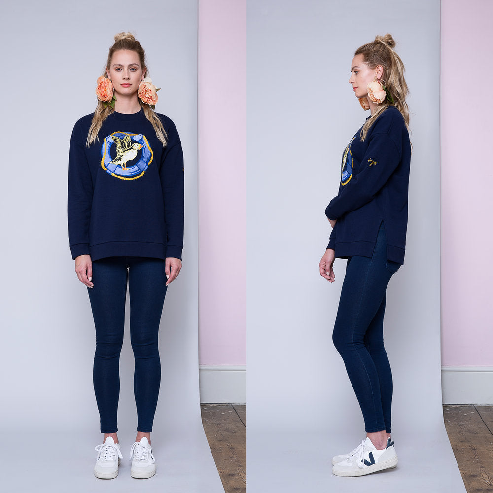 Puffin Embroidered Sweatshirt SAMPLE